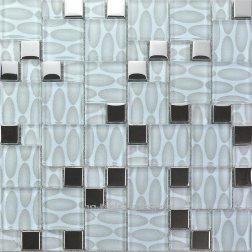 Mixed Material Mosaic - Glass With Metal Mosaic