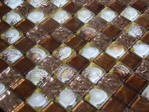 Mixed Material Mosaic - Glass With Resin Mosaic