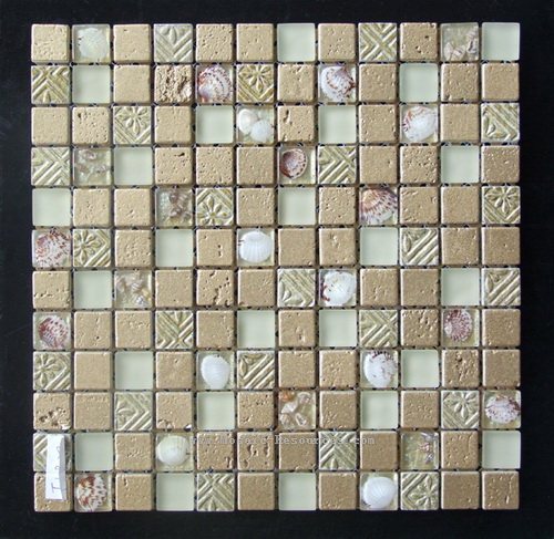 Mixed Material Mosaic - Glass With Resin Mosaic