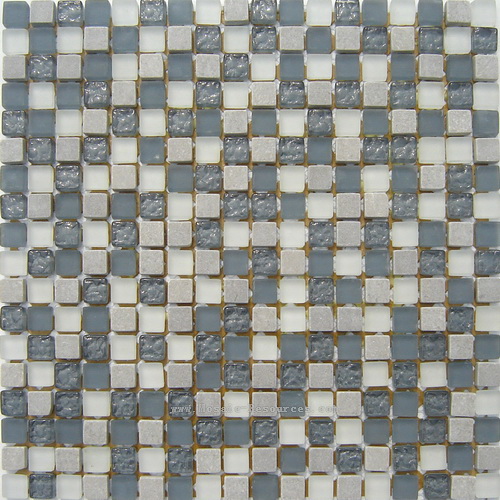 Mixed Material Mosaic - Glass With Stone Mosaic