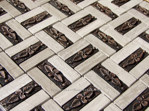 Mixed Material Mosaic - Stone With Resin Mosaic
